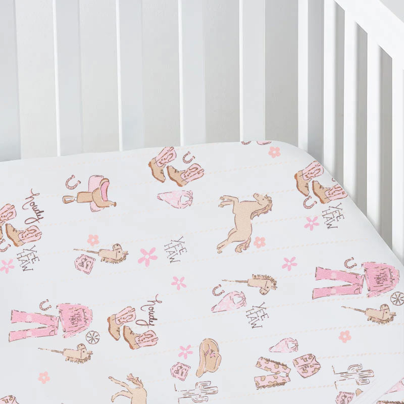 Cowgirl Nursery - Crib Sheet