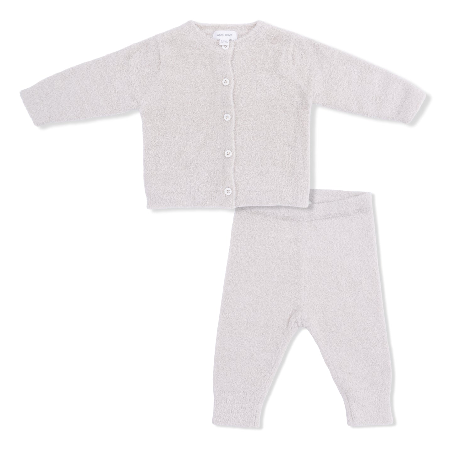 Chenille - Natural Button Down Cardigan 4 Piece Set