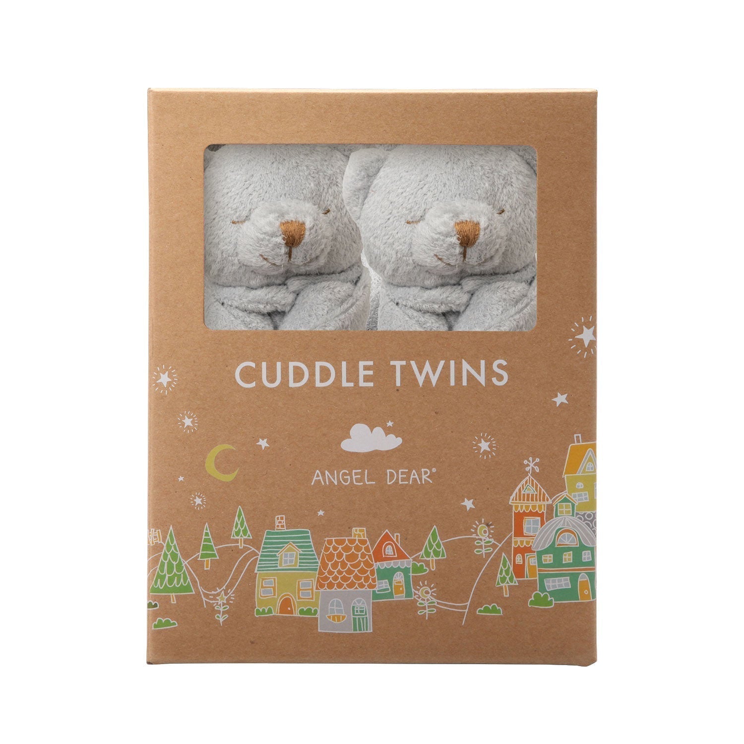 Cuddle Twins - Grey Bear Blankie-Angel Dear