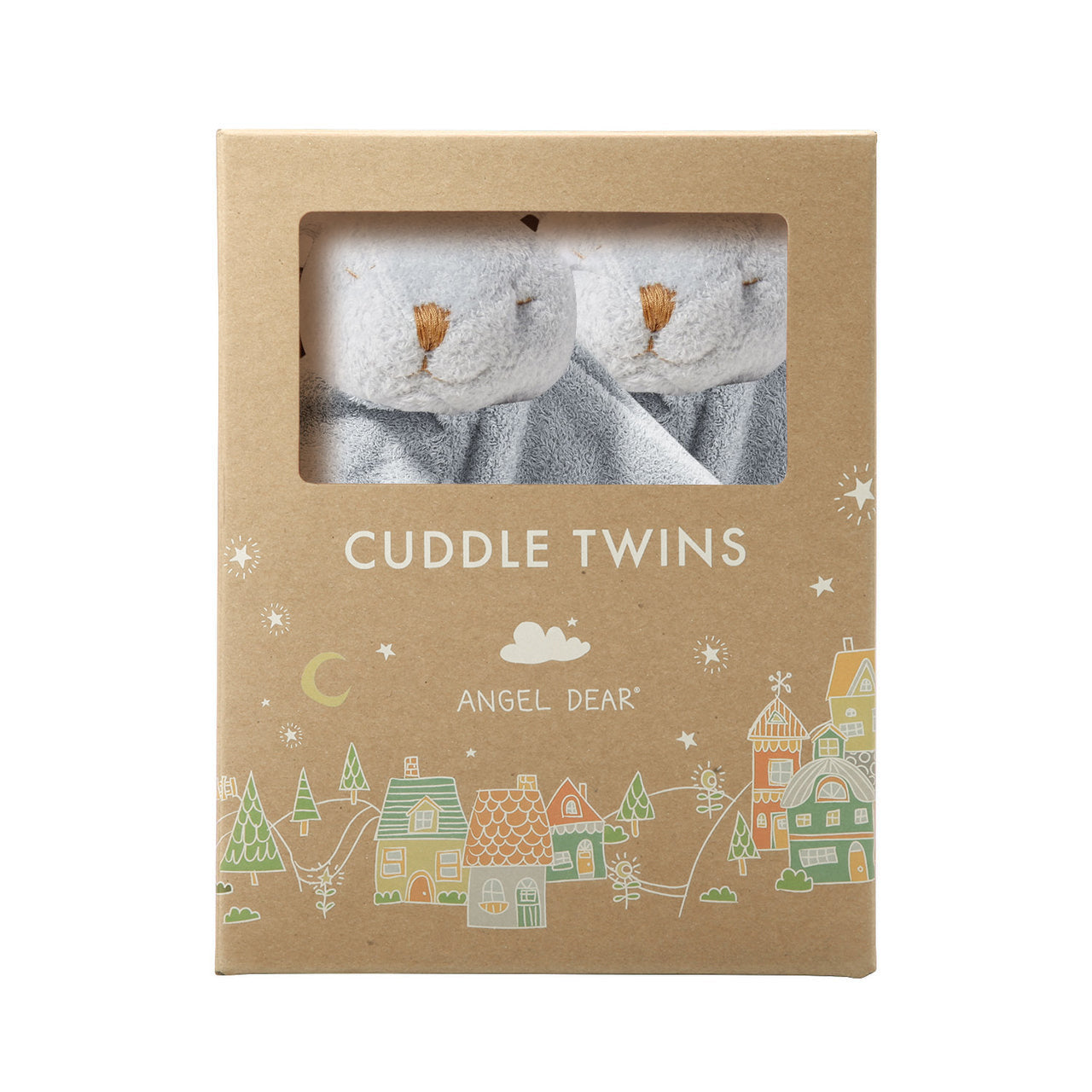 Cuddle Twins - Grey Bunny-Angel Dear