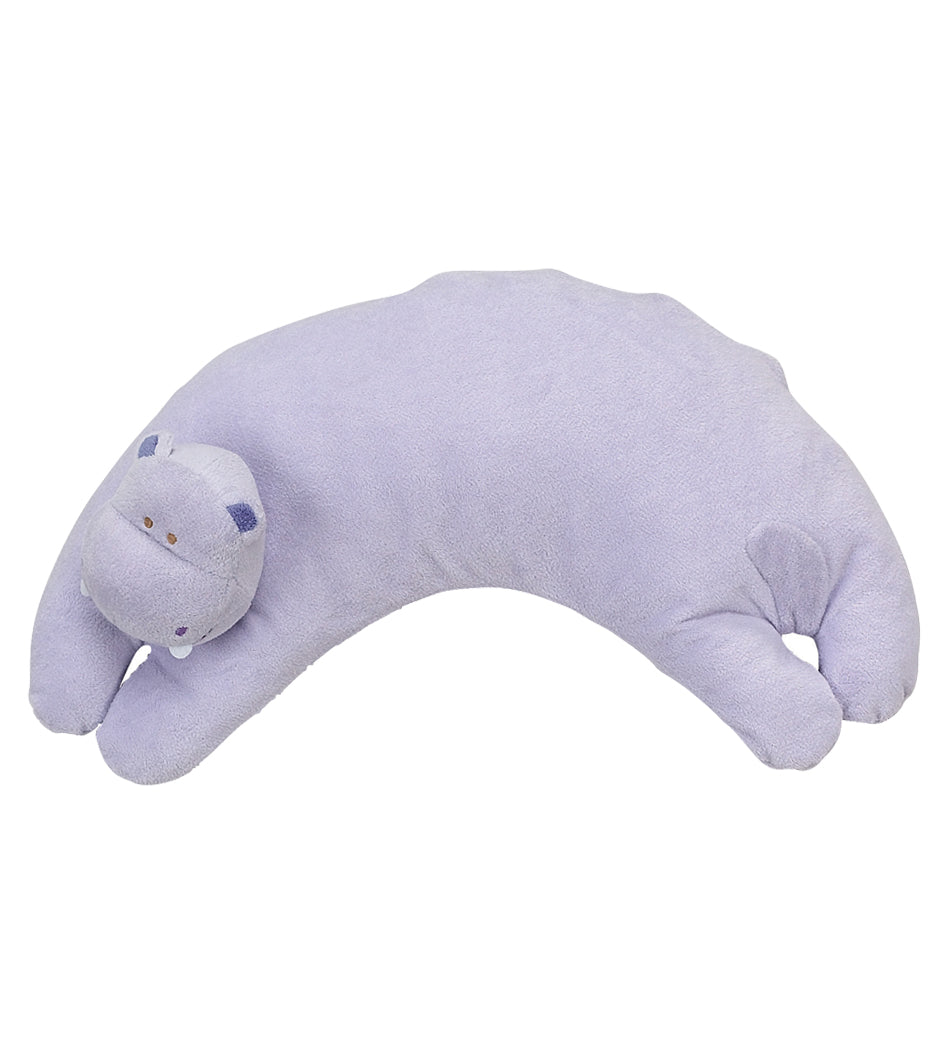 Curved Pillow- Purple Hippo-Angel Dear