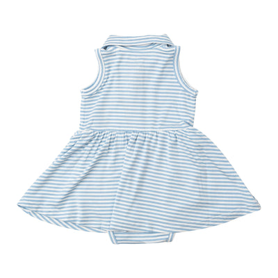 Golf Tank Bodysuit Dress - Dream Blue Stripe - Angel Dear