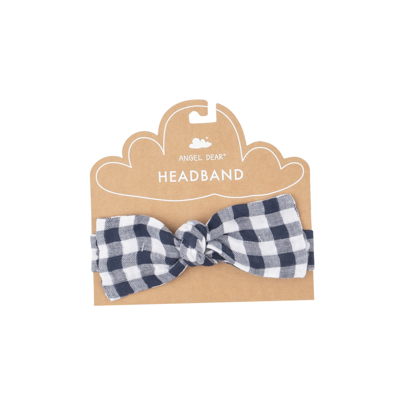 Headband - Gingham Navy by Angel Dear