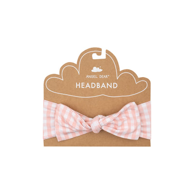 Headband - Mini Gingham Pink - Angel Dear