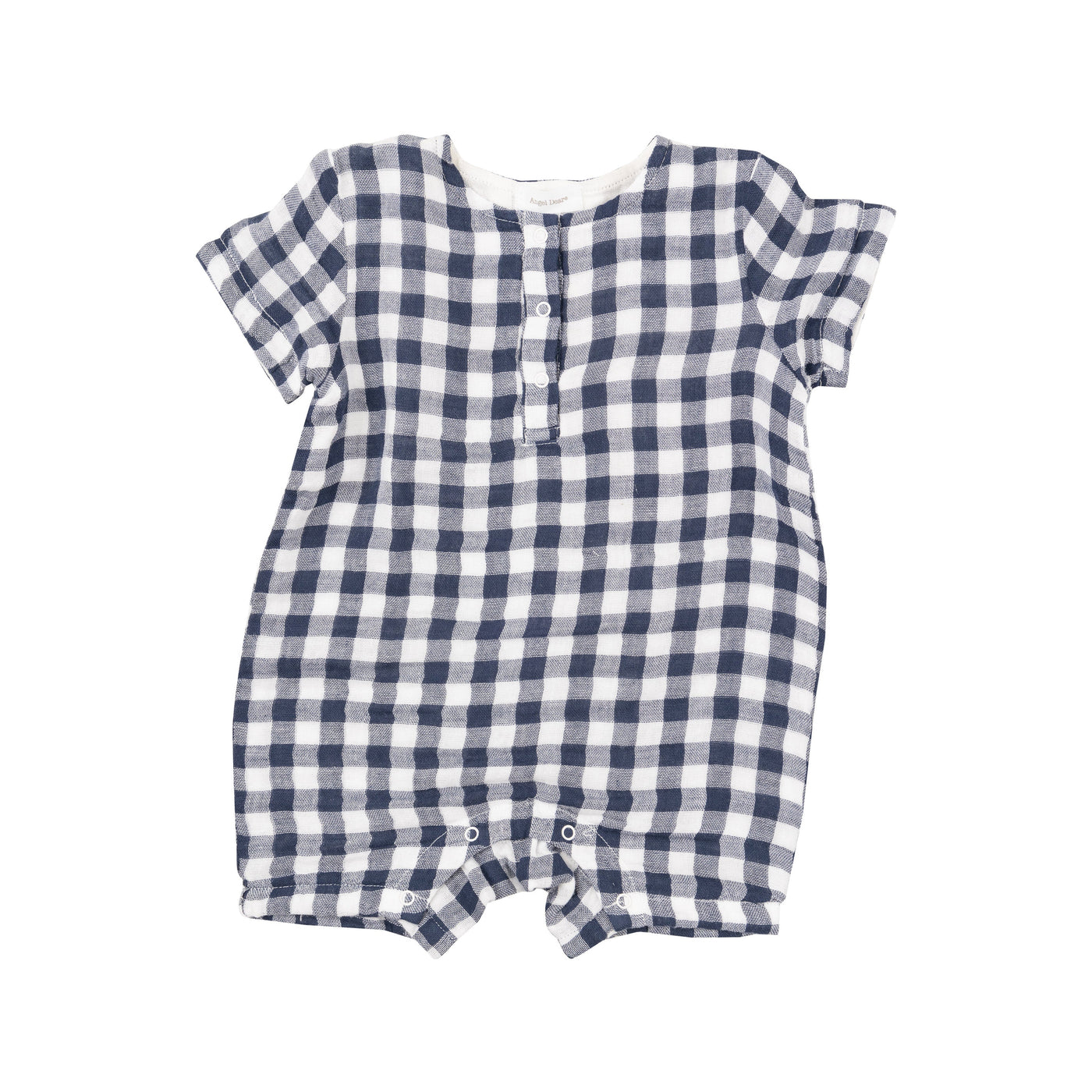 Henley Shortall - Gingham Navy by Angel Dear