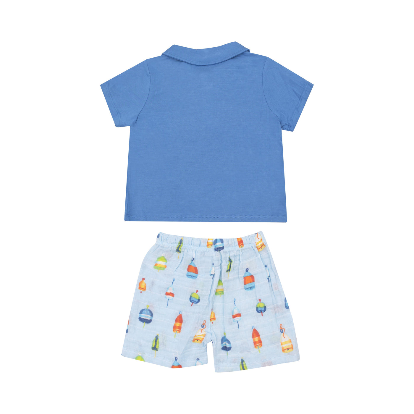 Muslin Short And Polo Shirt Set - Buoys