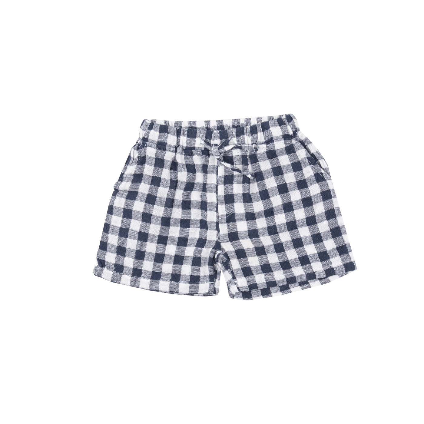 Muslin Short - Gingham Navy-Angel Dear