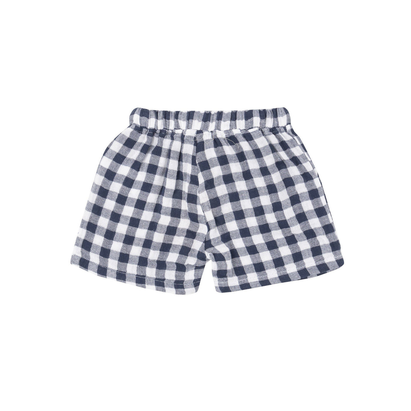 Muslin Short - Gingham Navy by Angel Dear