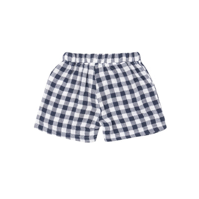 Muslin Short - Gingham Navy-Angel Dear