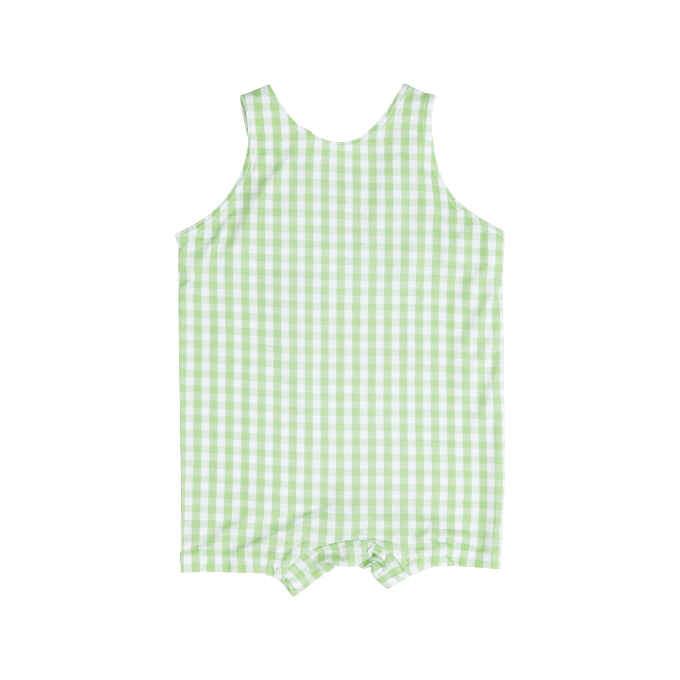 Overall Shortie - Mini Gingham Green by Angel Dear