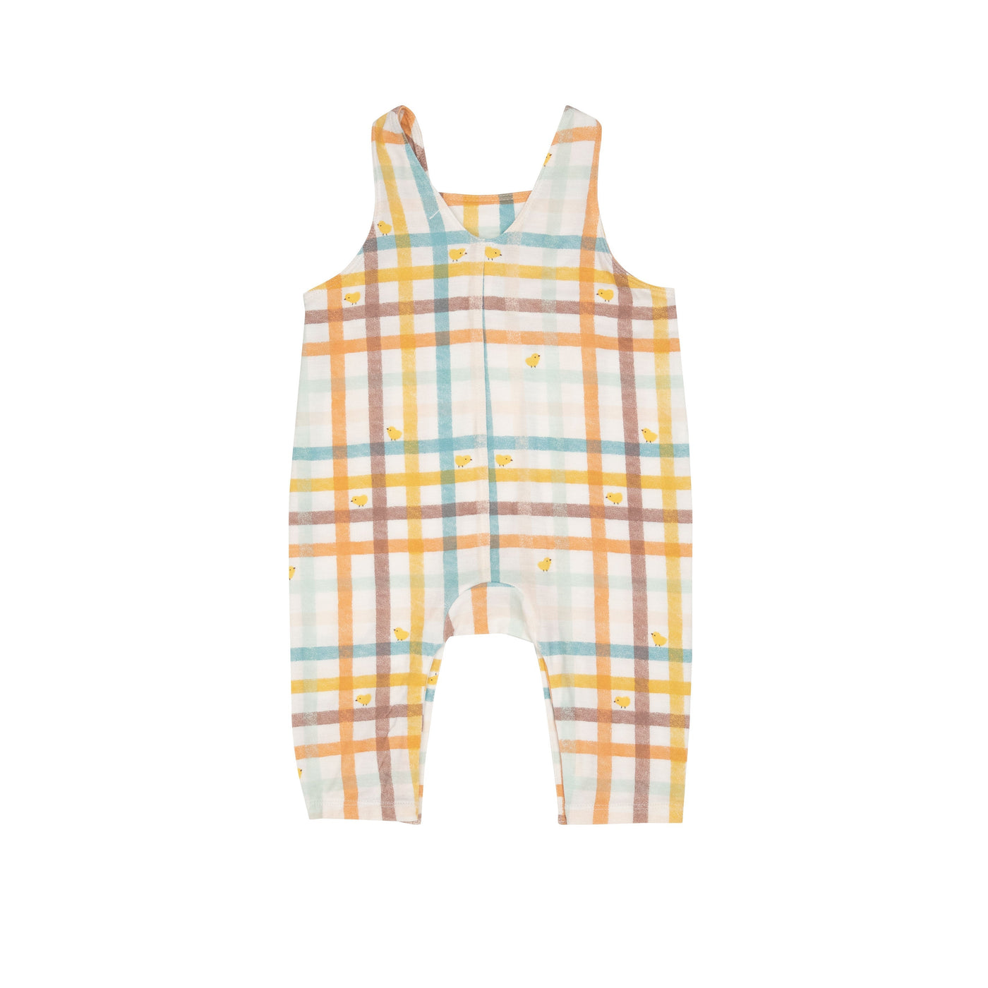 Overalls - Plaid With Chicks - Angel Dear