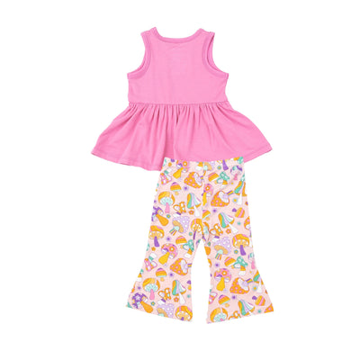 Peplum Tank Top + Baby Bells - Flower Power Mushrooms - Angel Dear