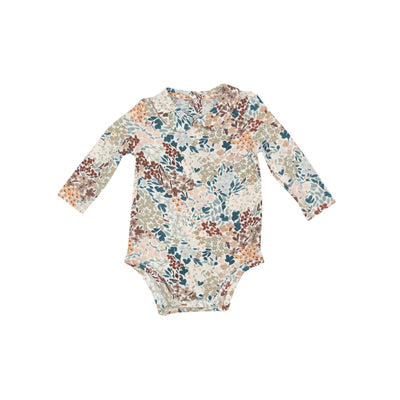 Peter Pan Collar Bodysuit - Painted Fall Floral - Angel Dear