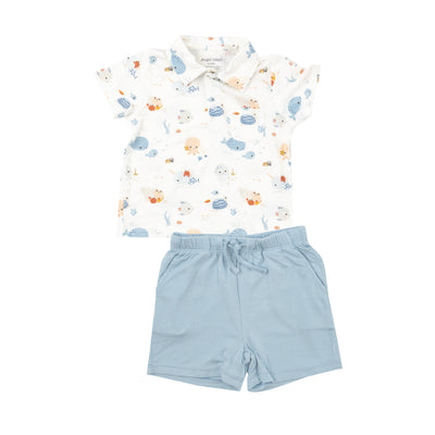 Polo Shirt & Short Set - Cute Ocean - Angel Dear