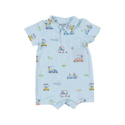 Polo Shortie - Golf Carts Blue by Angel Dear