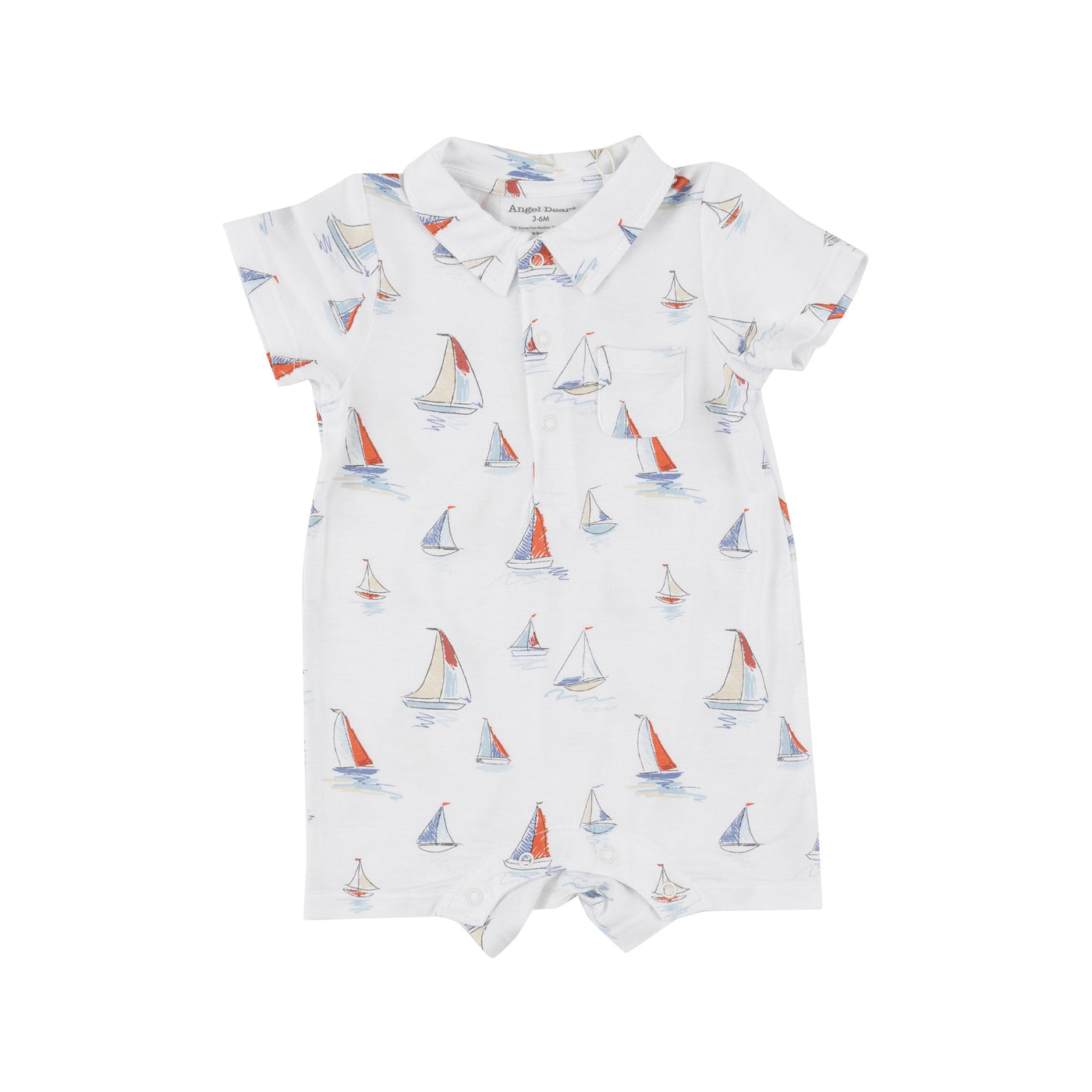 Polo Shortie - Sketchy Sailboats by Angel Dear