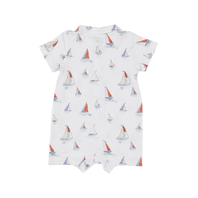 Polo Shortie - Sketchy Sailboats by Angel Dear