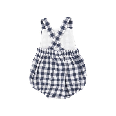 Retro Sunsuit - Gingham Navy by Angel Dear