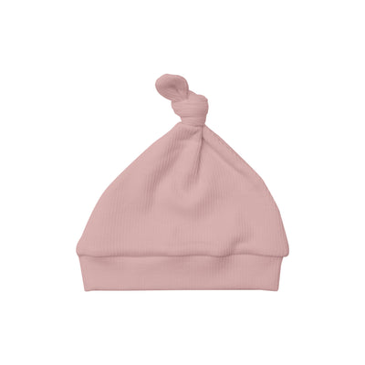 Rib Knotted Hat - Silver Pink Solid - Angel Dear