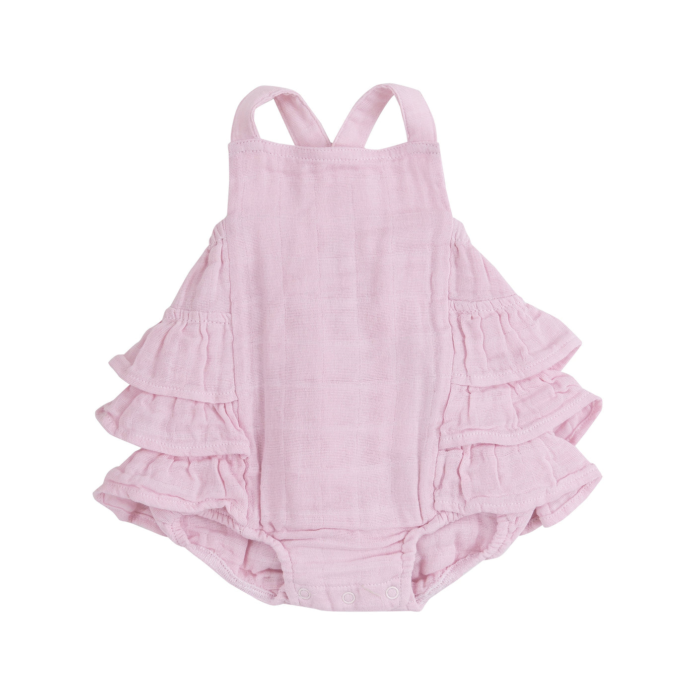 Ruffle Sunsuit - Ballet Solid Muslin-Angel Dear