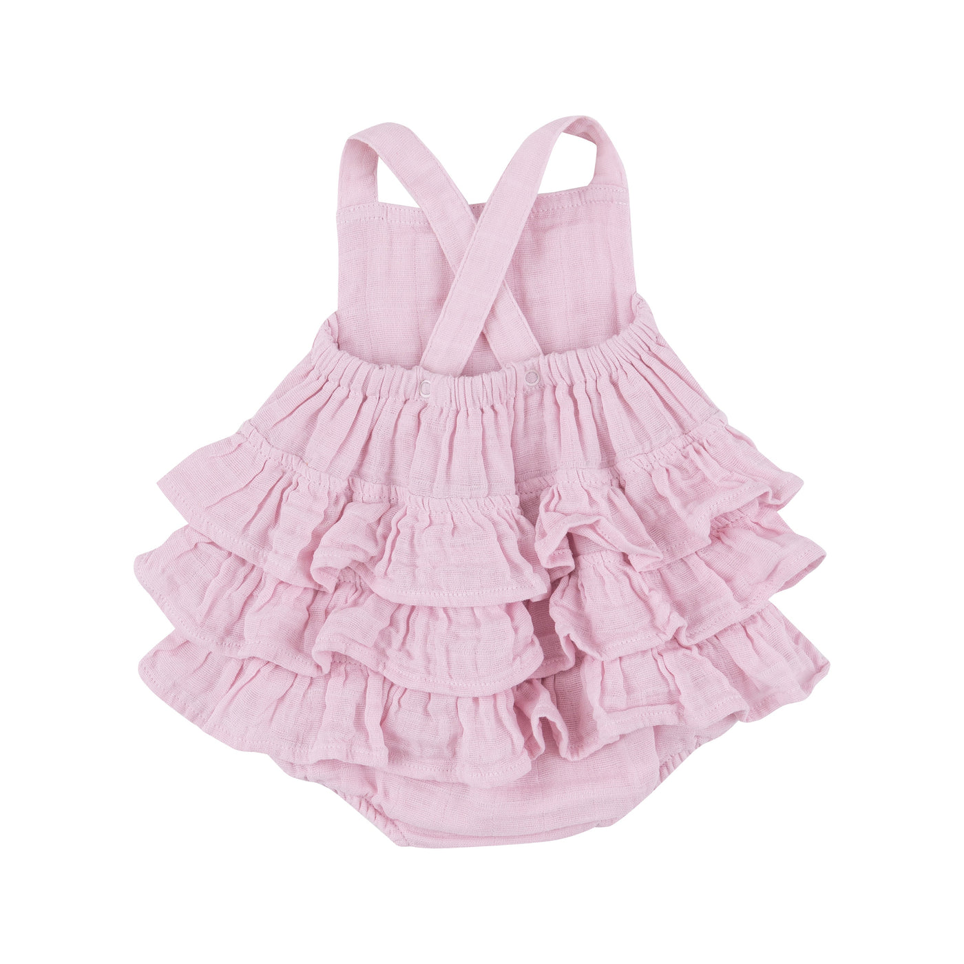 Ruffle Sunsuit - Ballet Solid Muslin-Angel Dear