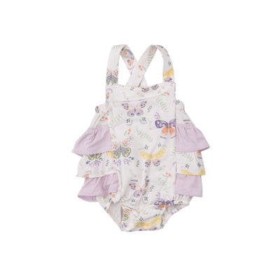 Ruffle Sunsuit - Botany Butterflies-Angel Dear