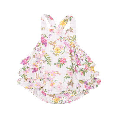 Ruffle Sunsuit - Cute Hummingbirds by Angel Dear