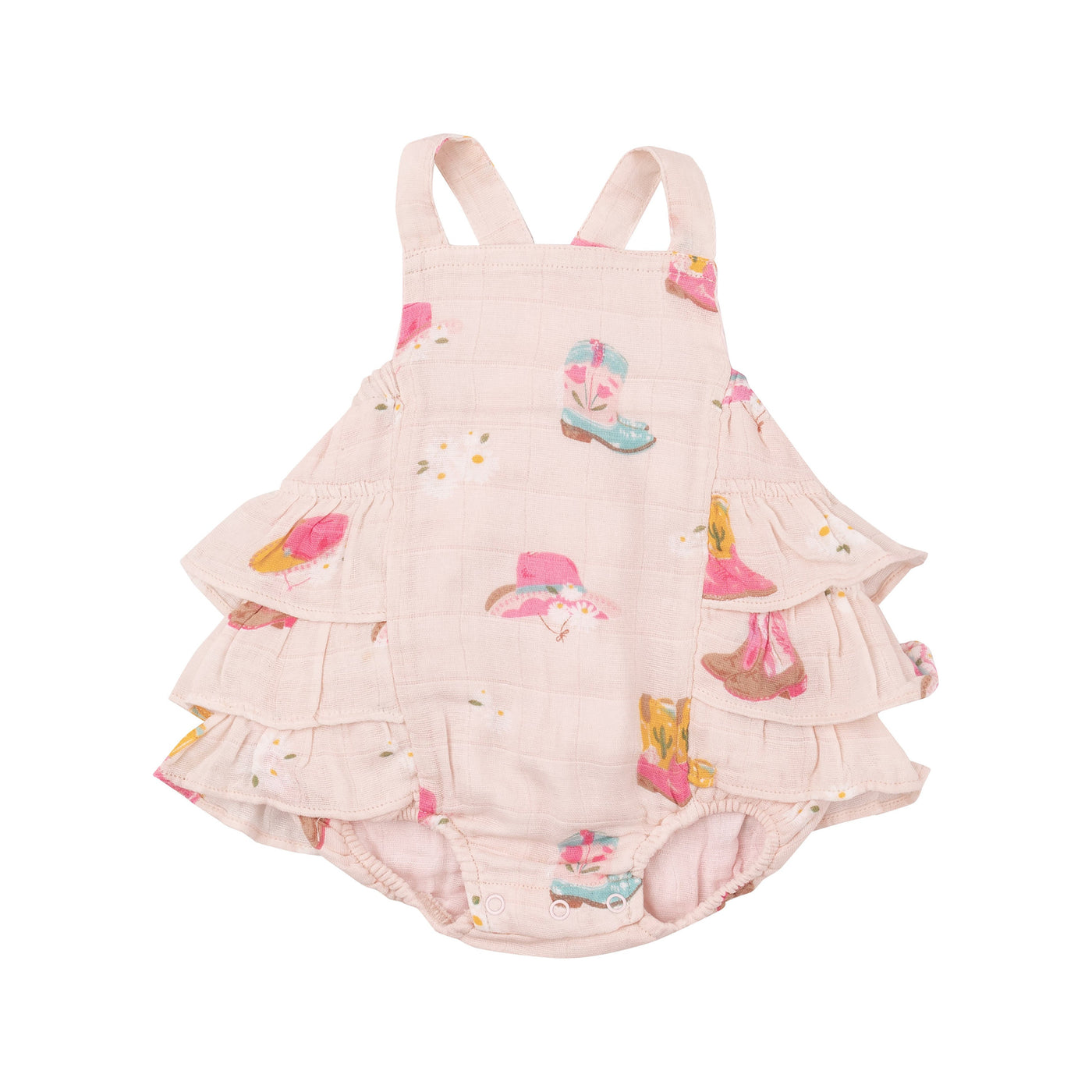 Ruffle Sunsuit - Daisy Boots by Angel Dear