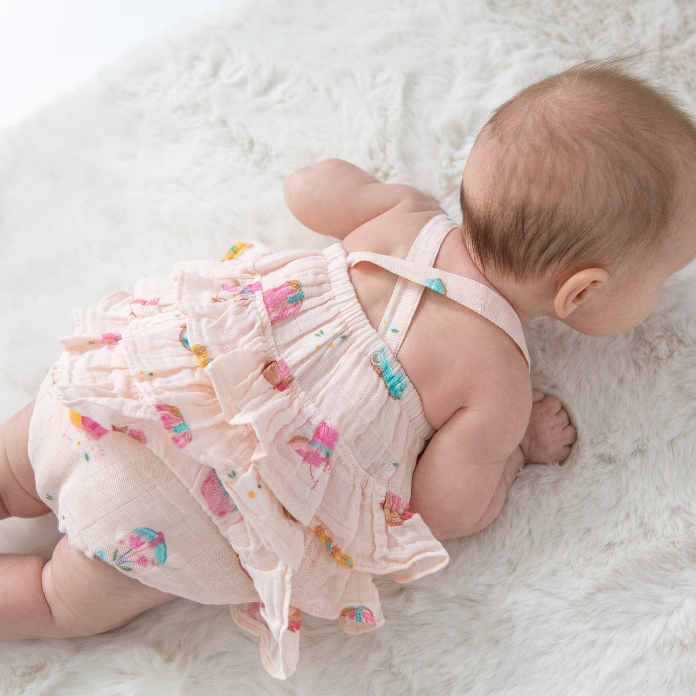 Ruffle Sunsuit - Daisy Boots by Angel Dear