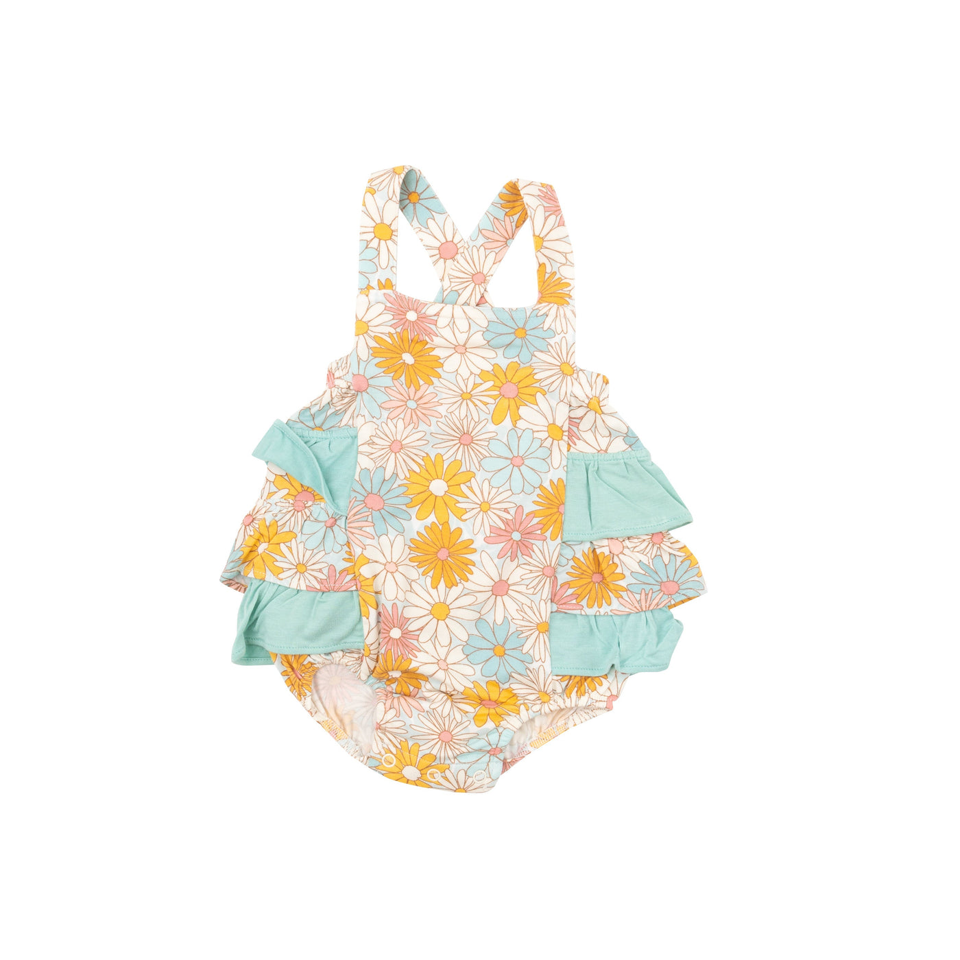 Ruffle Sunsuit - Good Vibes Daisy by Angel Dear