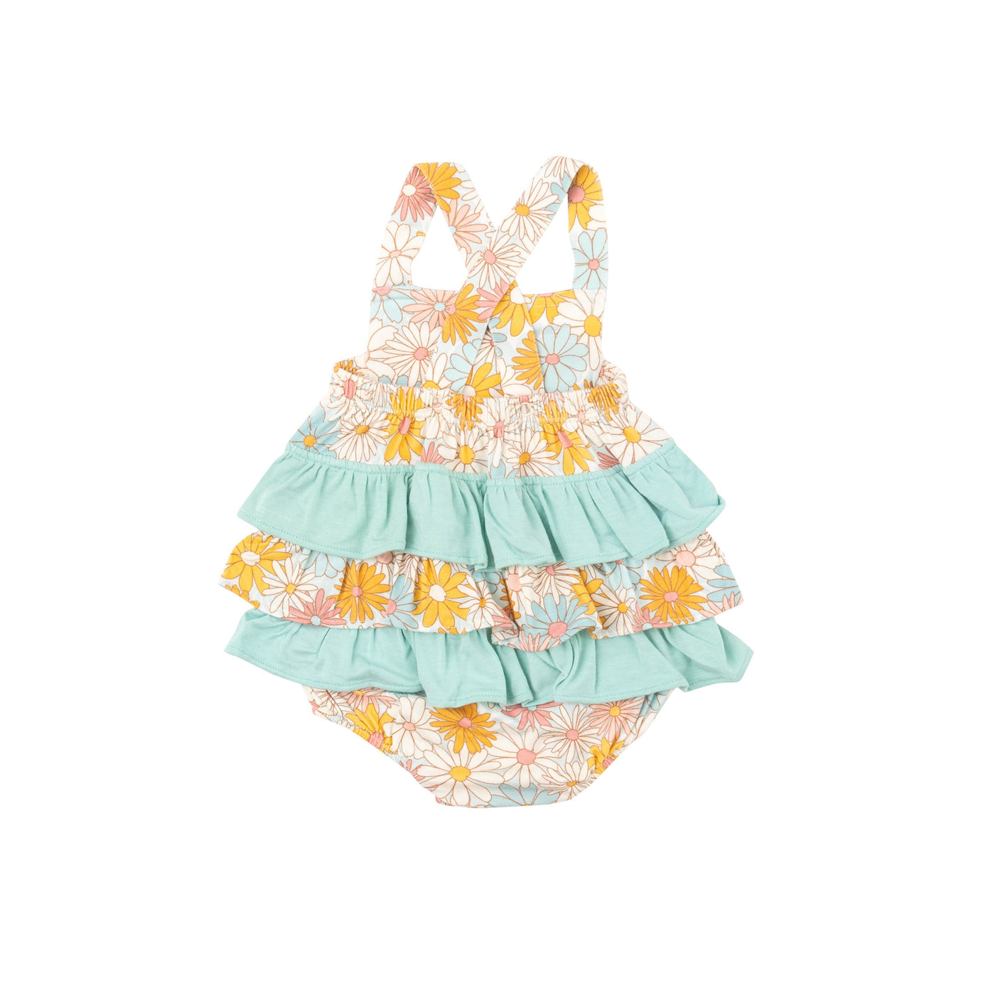 Ruffle Sunsuit - Good Vibes Daisy-Angel Dear