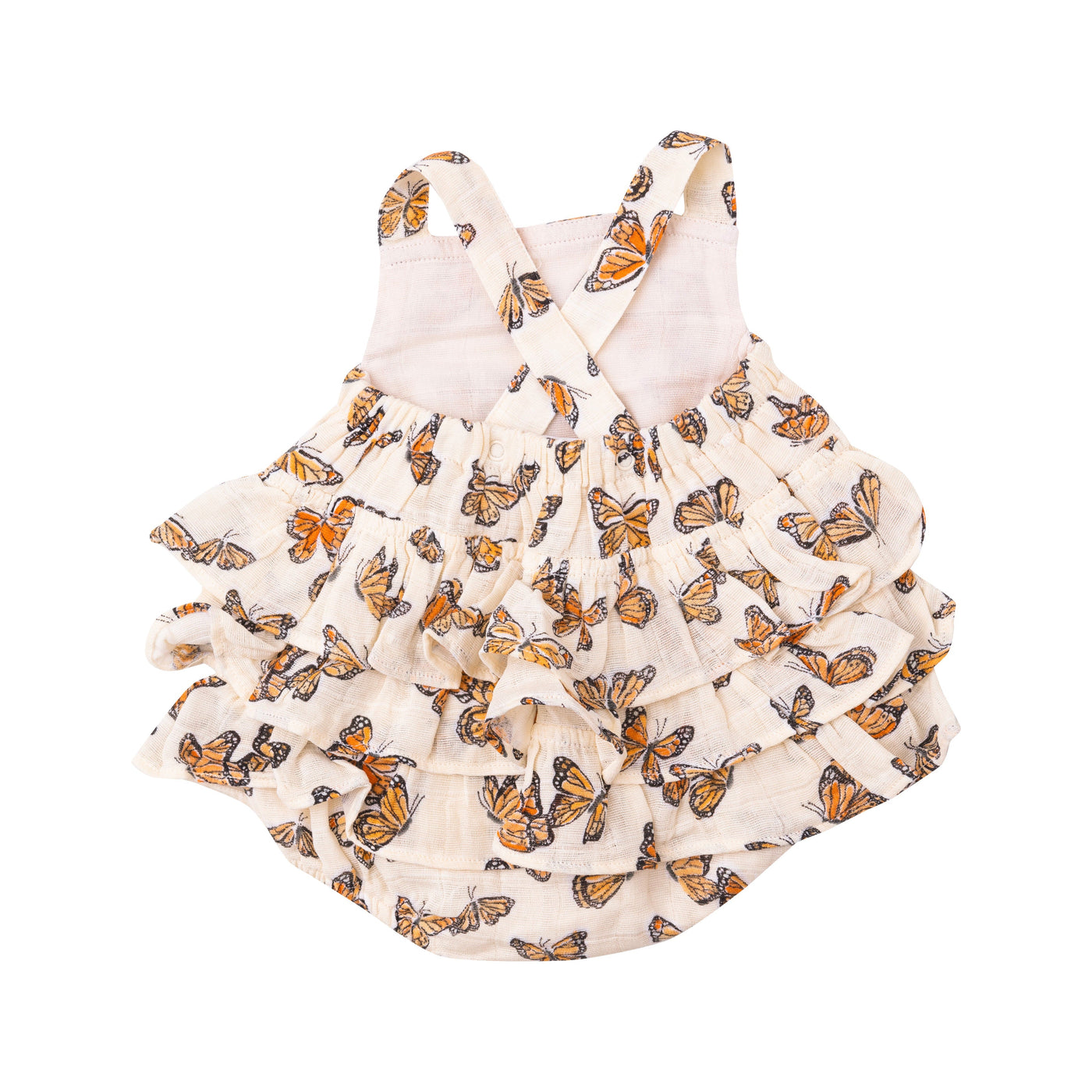 Ruffle Sunsuit - Painted Monarch Butterflies by Angel Dear