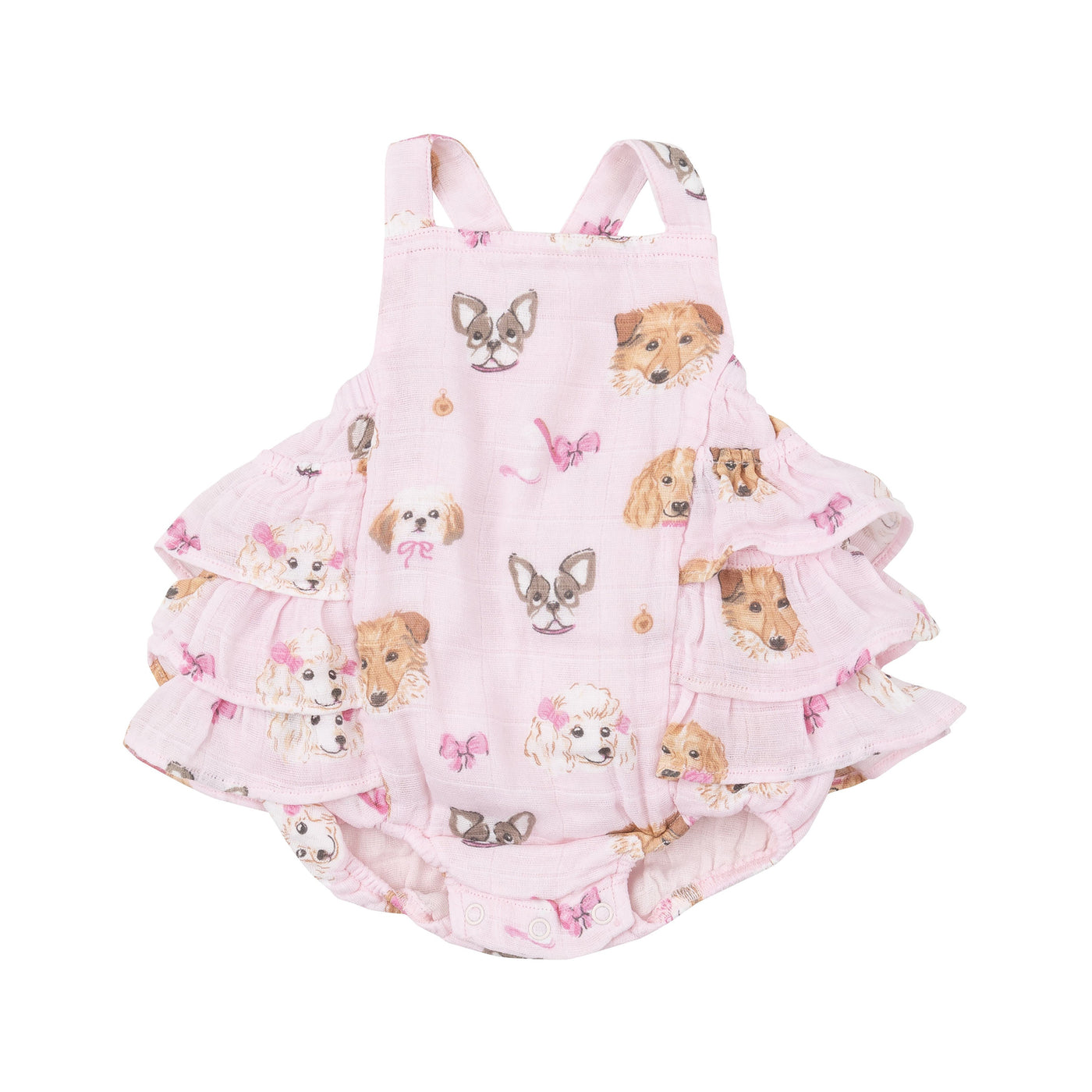 Ruffle Sunsuit - Pretty Puppy Faces-Angel Dear