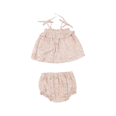 Ruffle Top & Bloomer - Baby'S Breath Floral-Angel Dear