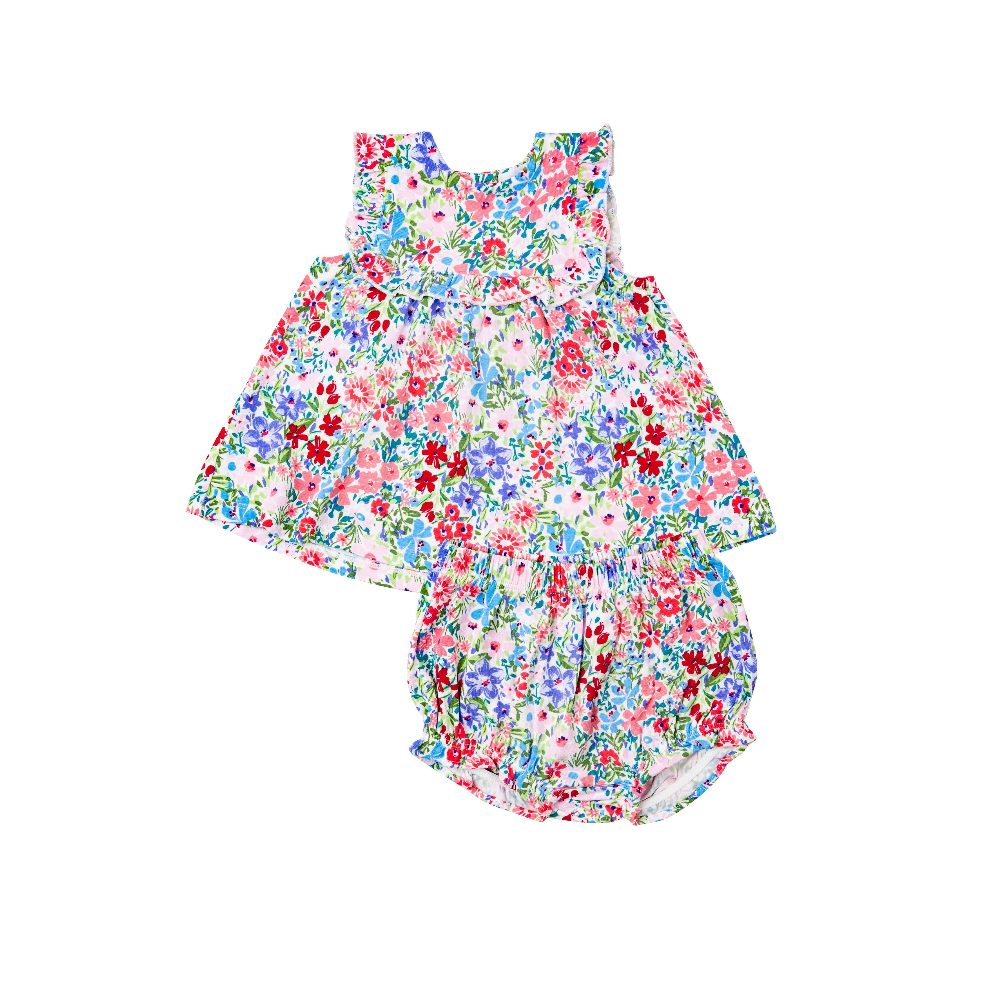 Ruffle Top & Bloomer - London Floral – Angel Dear