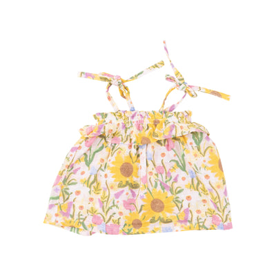 Ruffle Top & Bloomer - Sunflower Dream Floral-Angel Dear