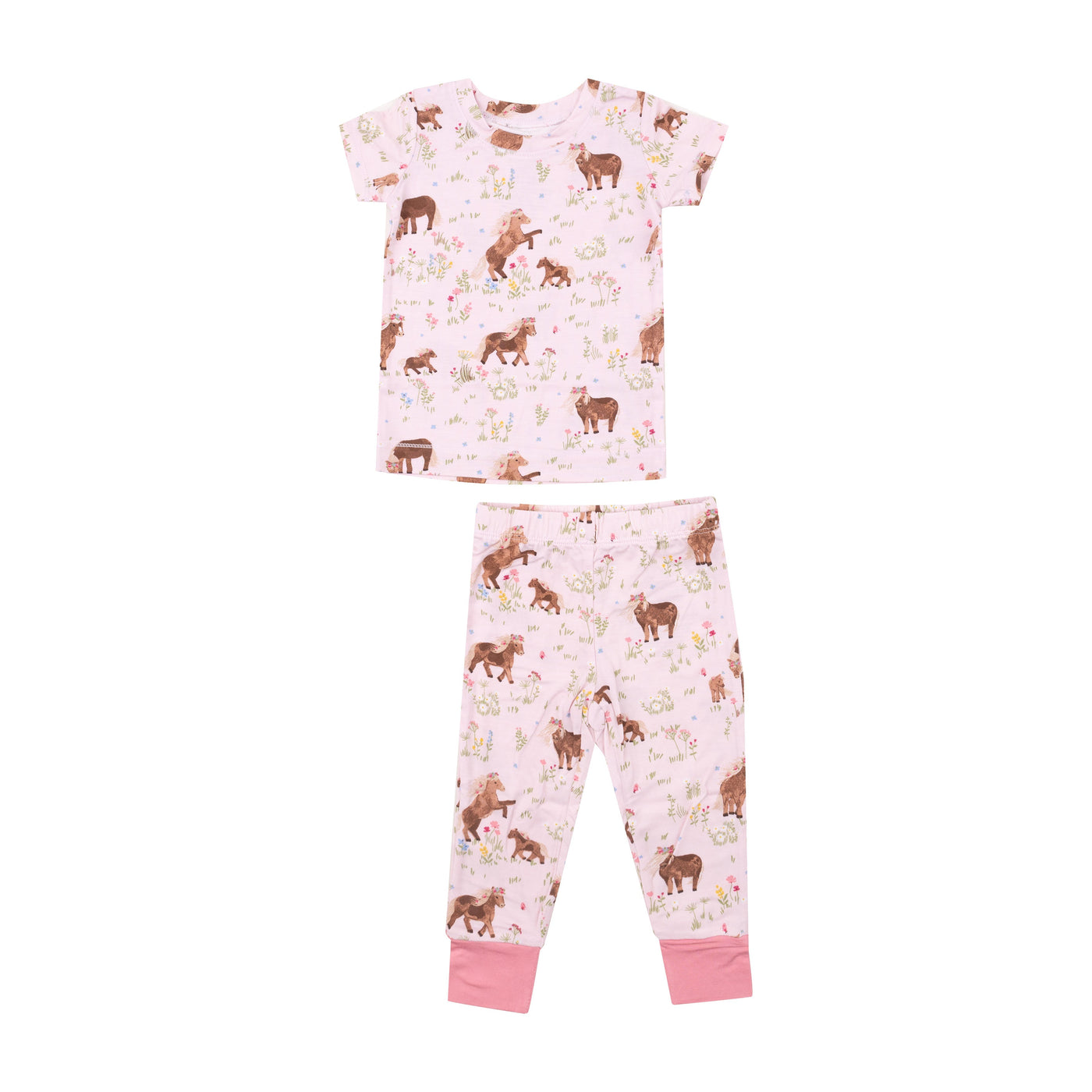 S/S Loungewear Set - Watercolor Ponies by Angel Dear