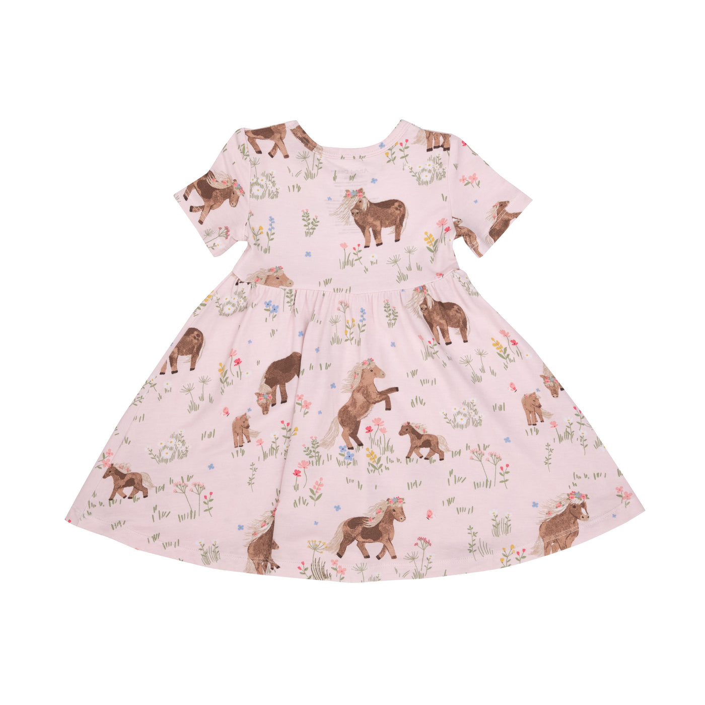 S/S Twirly Dress - Watercolor Ponies by Angel Dear