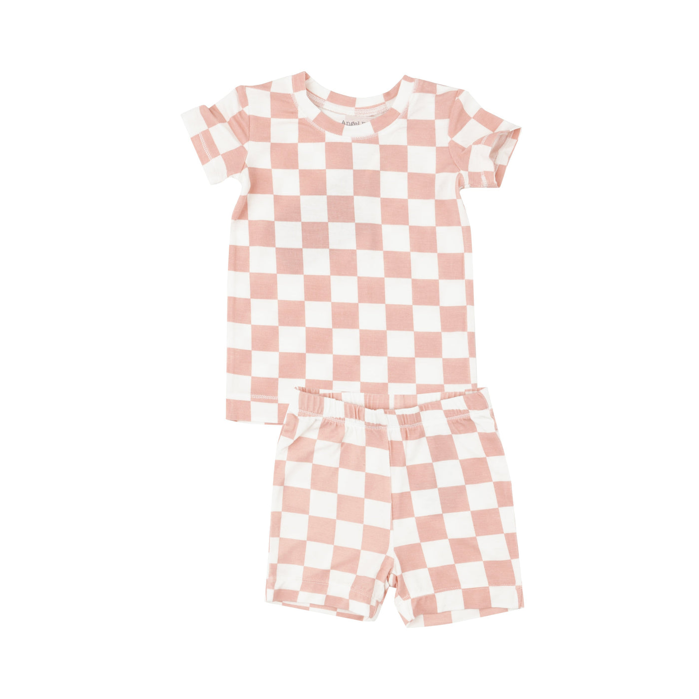 Short Lounge Wear Set - Checkerboard Pink by Angel Dear