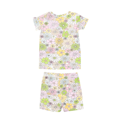 Short Lounge Wear  Set - Mixed Retro Floral by Angel Dear