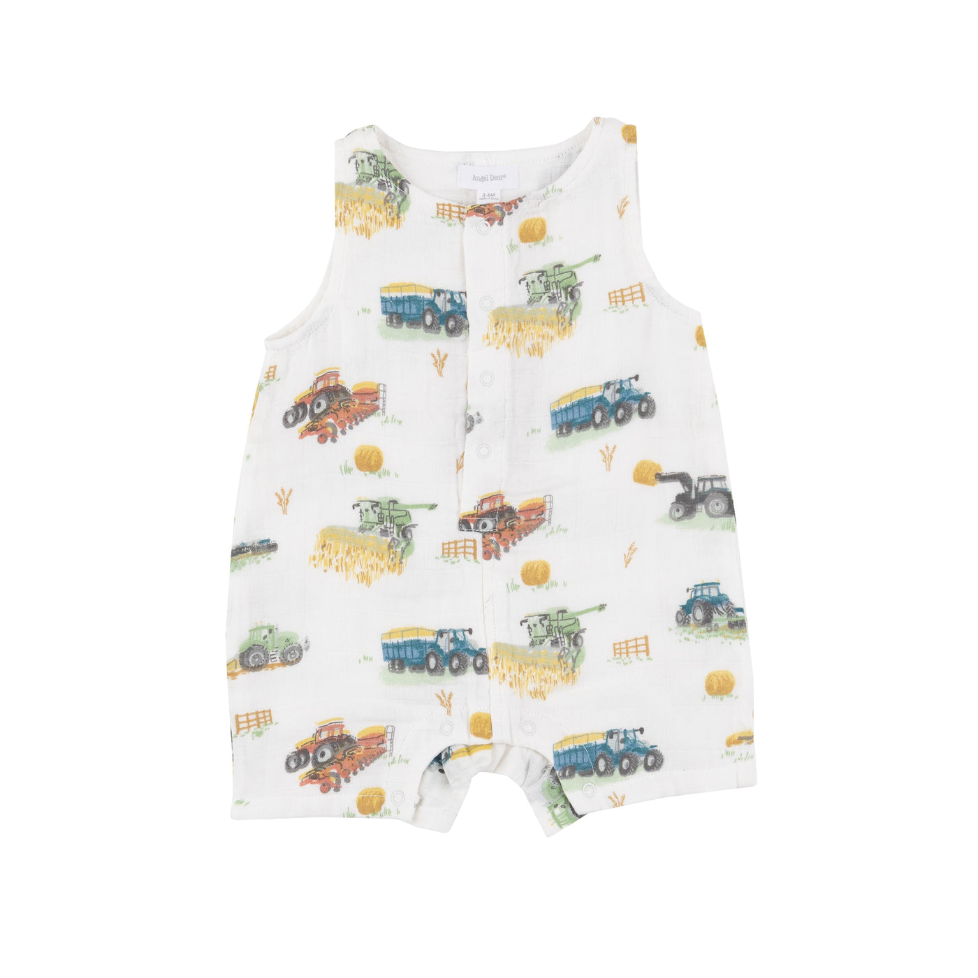 Shortie Romper - Farm Machines by Angel Dear