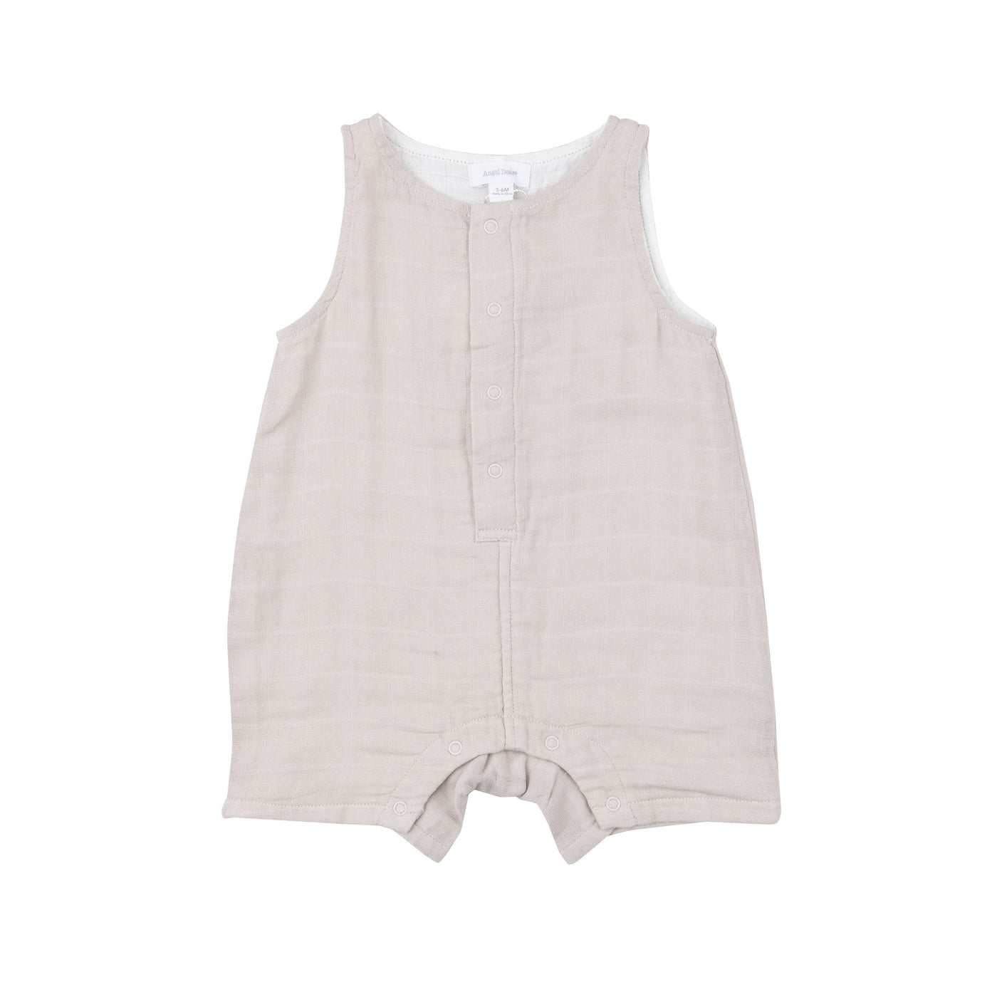 Shortie Romper - Oatmeal Solid Muslin by Angel Dear