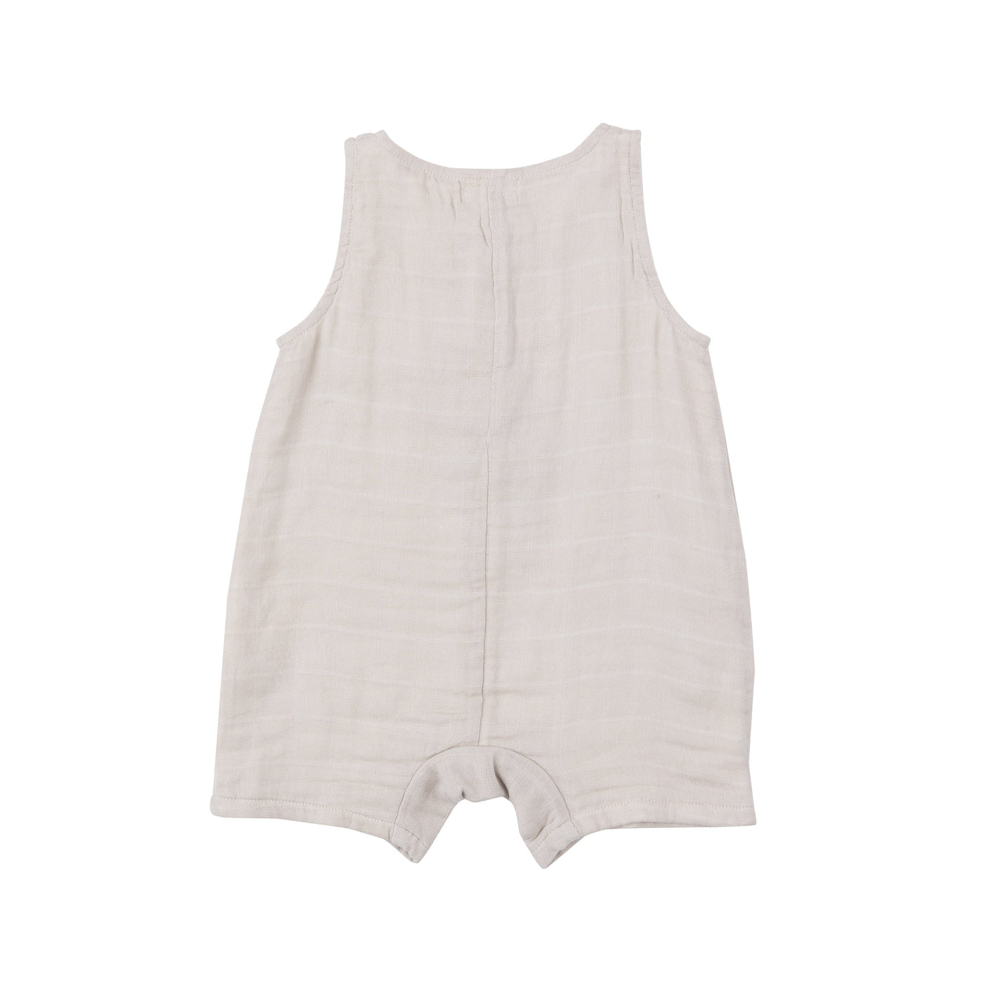 Shortie Romper - Oatmeal Solid Muslin - Angel Dear