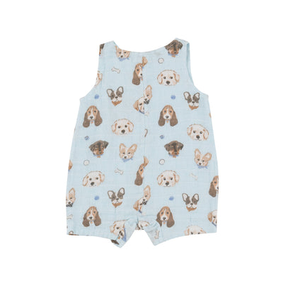 Shortie Romper - Vintage Puppy Faces - Angel Dear