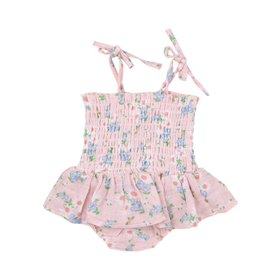 Smocked Bubble W/ Skirt - Gathering Daisies - Angel Dear