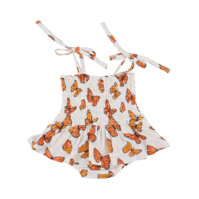 Smocked Bubble W/ Skirt - Mariposa Monarca by Angel Dear