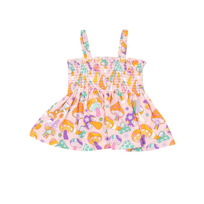 Smocked Top  & Bloomer - Flower Power Mushrooms by Angel Dear