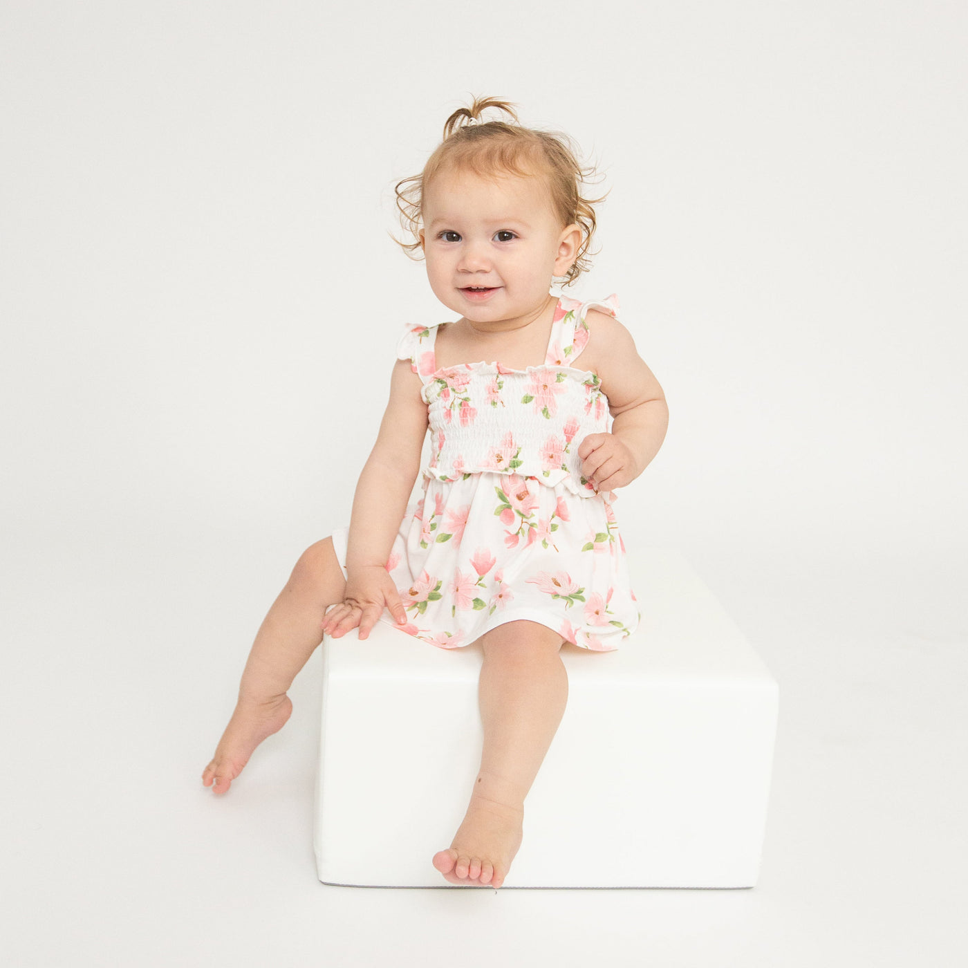 Smocked Top With Ruffle Straps And Dc - Sweet Magnolias-Angel Dear