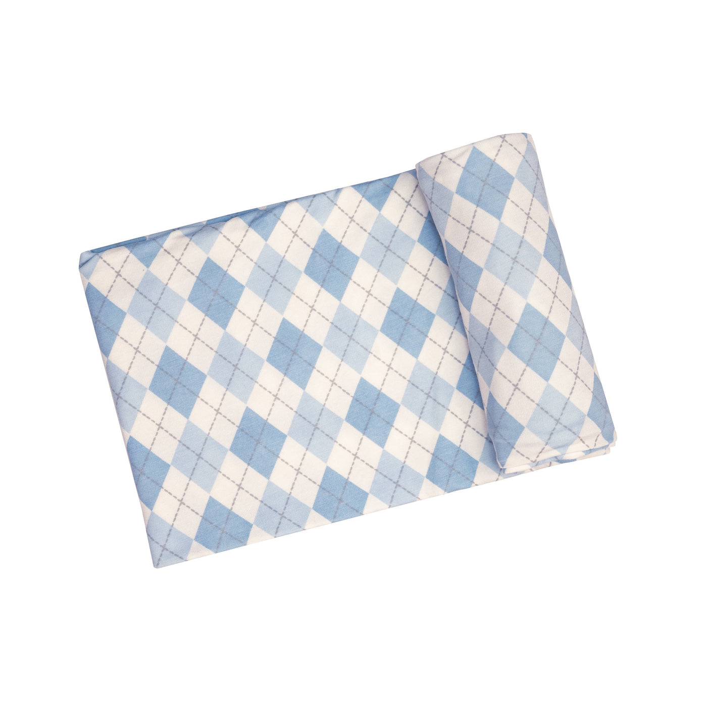 Swaddle Blanket - ARGYLE BLUE - Angel Dear