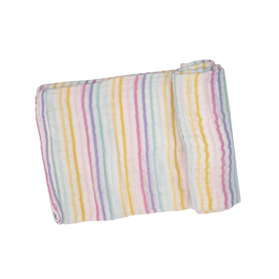 Swaddle Blanket - RAINBOW STRIPE by Angel Dear